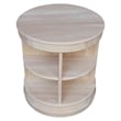 International Concepts Library Round Solid Wood End Table - Unfinished