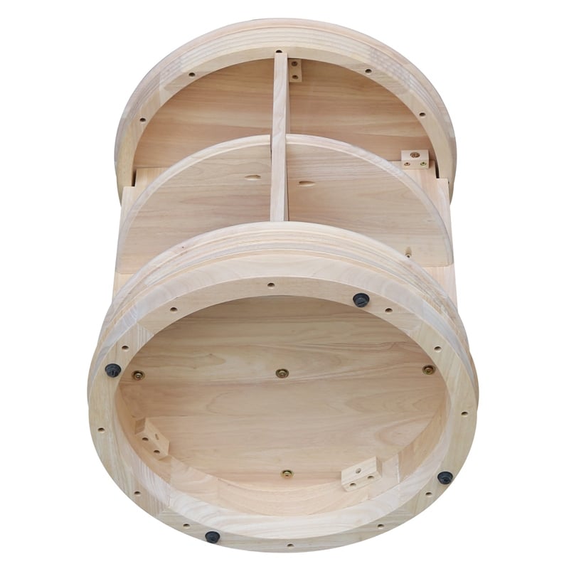 International Concepts Library Round Solid Wood End Table - Unfinished