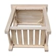 International Concepts Surrey Solid Wood End Table with Shelf - Unfinished