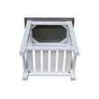 Surrey Solid Wood End Table with Shelf in White/Heather Gray