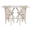 Bar Height Table With 2 Splat Back Swivel Bar Stools - 30 in. Seat Height