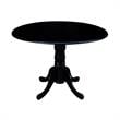 42 in. Dual Drop Leaf Table with 2 Slat Back Dining Chairs - 3 Piece Dining Set