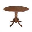 42 in. Dual Drop Leaf Table with 2 Slat Back Dining Chairs - 3 Piece Dining Set