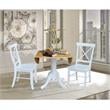 42 in. Dual Drop Leaf Table with 2 Cross Back Dining Chairs - 3 Piece Dining Set