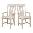 International Concepts Ava Unfinished Wood Arm Chair