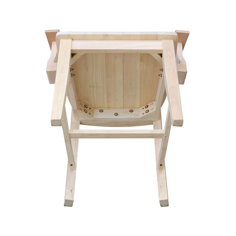 International Concepts Ava Unfinished Wood Arm Chair