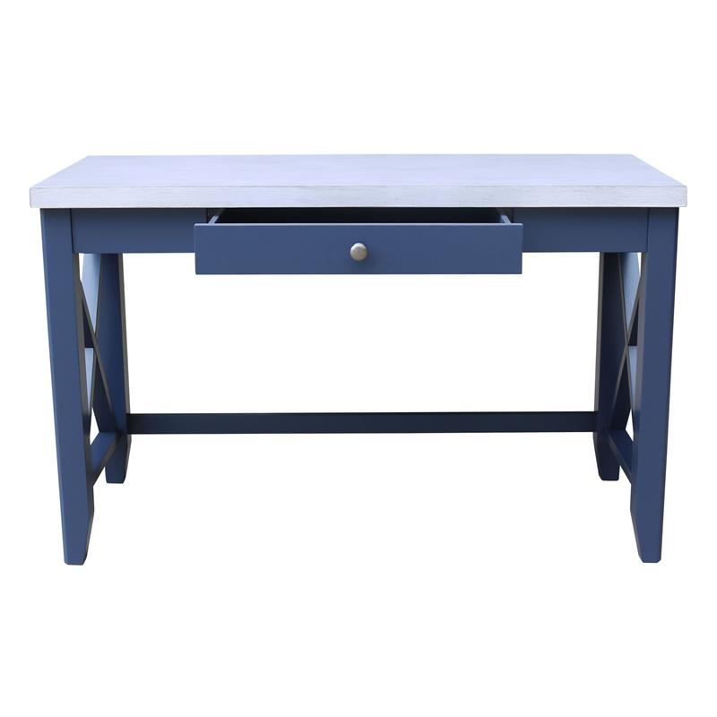 International Concepts Hampton Blue and Antiqued Chalk Wood Desk