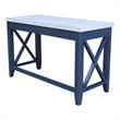 International Concepts Hampton Blue and Antiqued Chalk Wood Desk