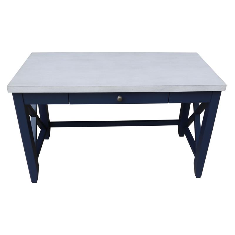International Concepts Hampton Blue and Antiqued Chalk Wood Desk