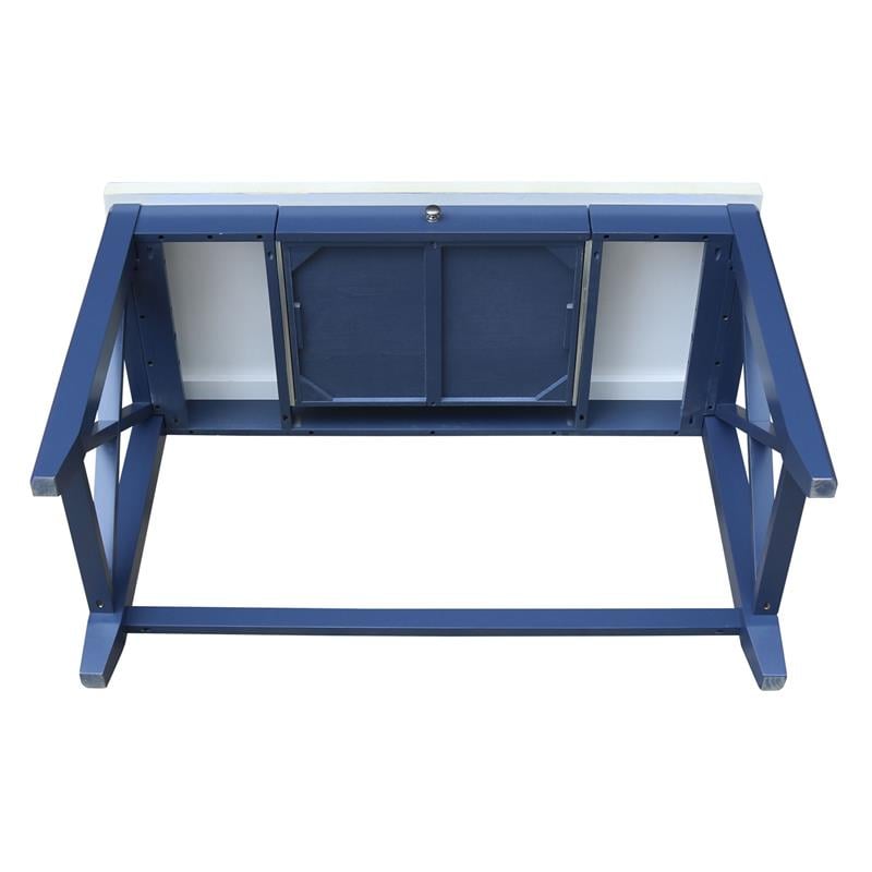 International Concepts Hampton Blue and Antiqued Chalk Wood Desk