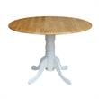 42 in Dual Drop Leaf Table with 4 Ladder Back Dining Chairs - 5 Piece Dining Set
