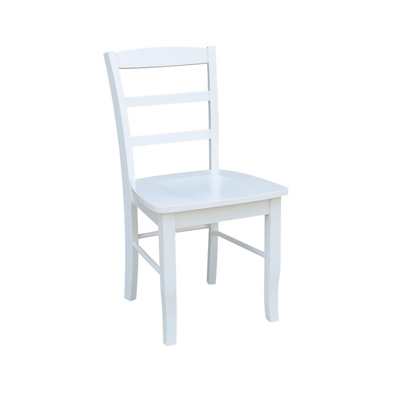 42 in Dual Drop Leaf Table with 4 Ladder Back Dining Chairs - 5 Piece Dining Set