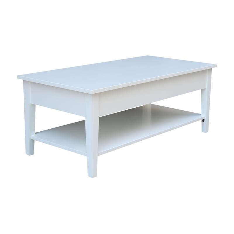 International Concepts Spencer White Wood Coffee Table