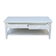 International Concepts Spencer White Wood Coffee Table