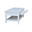 International Concepts Spencer White Wood Coffee Table