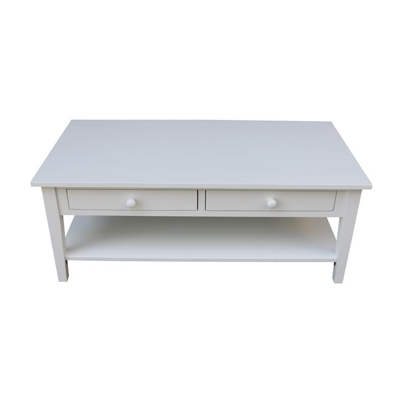 International Concepts Spencer White Wood Coffee Table