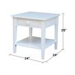 International Concepts Spencer White Wood End Table in White
