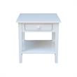International Concepts Spencer White Wood End Table in White