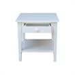 International Concepts Spencer White Wood End Table in White