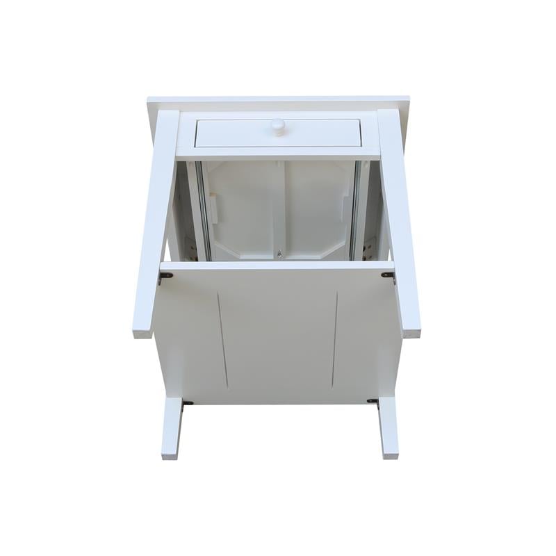 International Concepts Spencer White Wood End Table in White