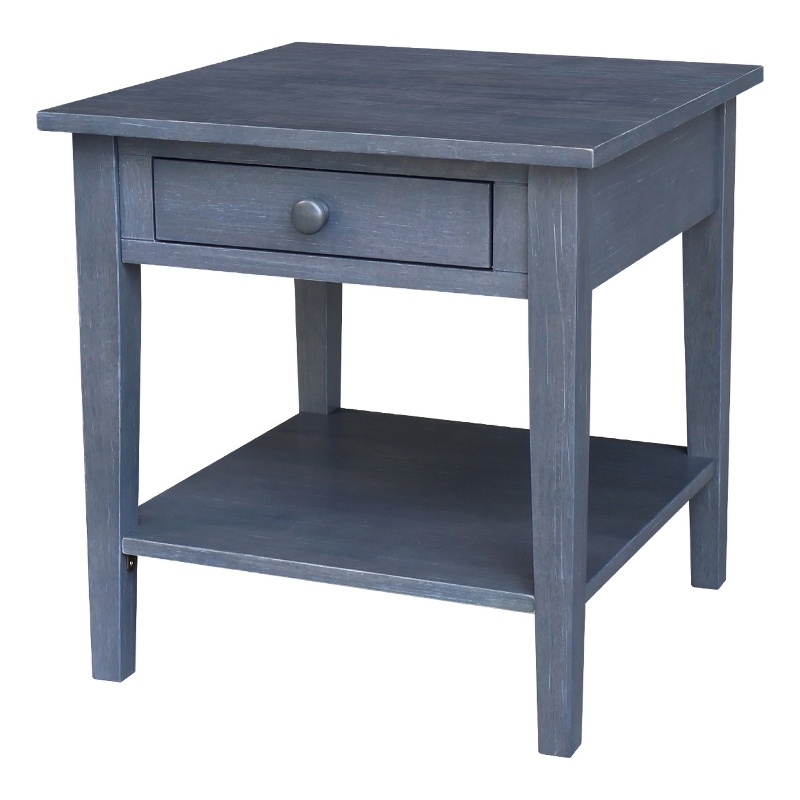 International Concepts Spencer Gray Wood End Table
