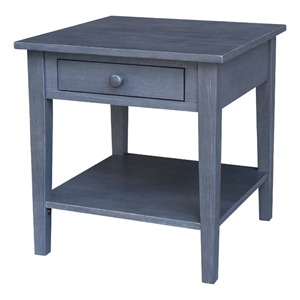 International Concepts Spencer Gray Wood End Table