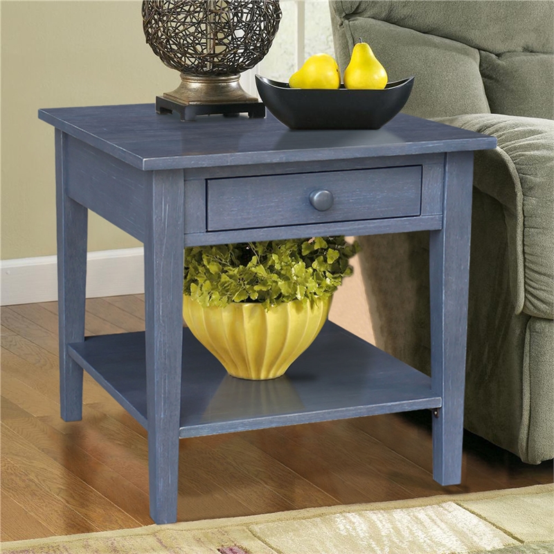 International Concepts Spencer Gray Wood End Table