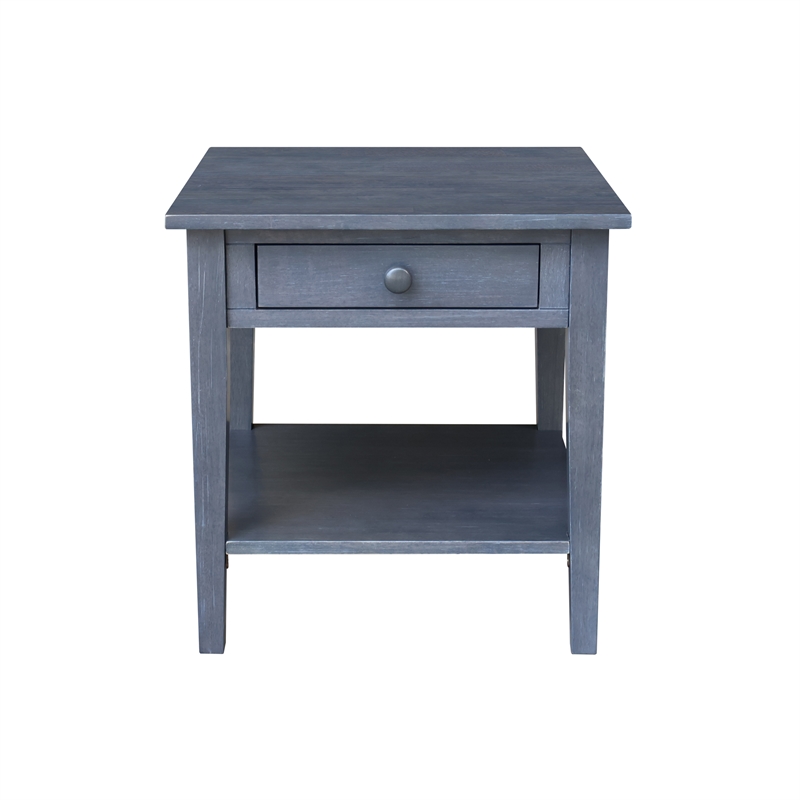 International Concepts Spencer Gray Wood End Table