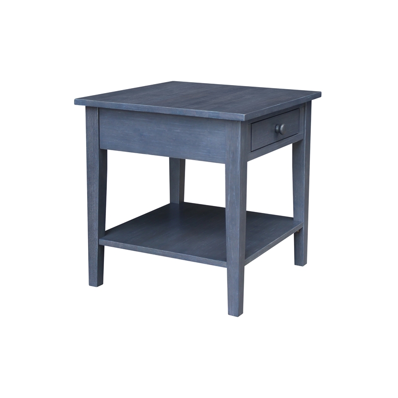 International Concepts Spencer Gray Wood End Table