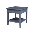 International Concepts Spencer Gray Wood End Table