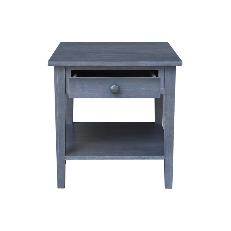International Concepts Spencer Gray Wood End Table