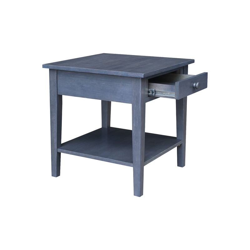 International Concepts Spencer Gray Wood End Table