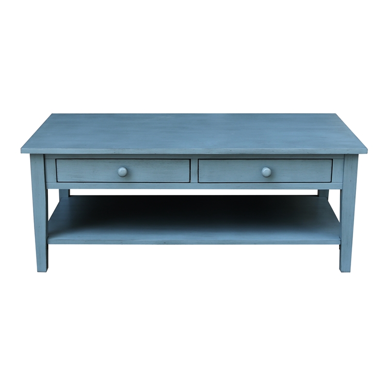 International Concepts Spencer Blue Wood Coffee Table