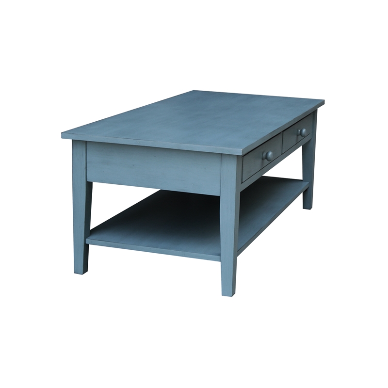 International Concepts Spencer Blue Wood Coffee Table