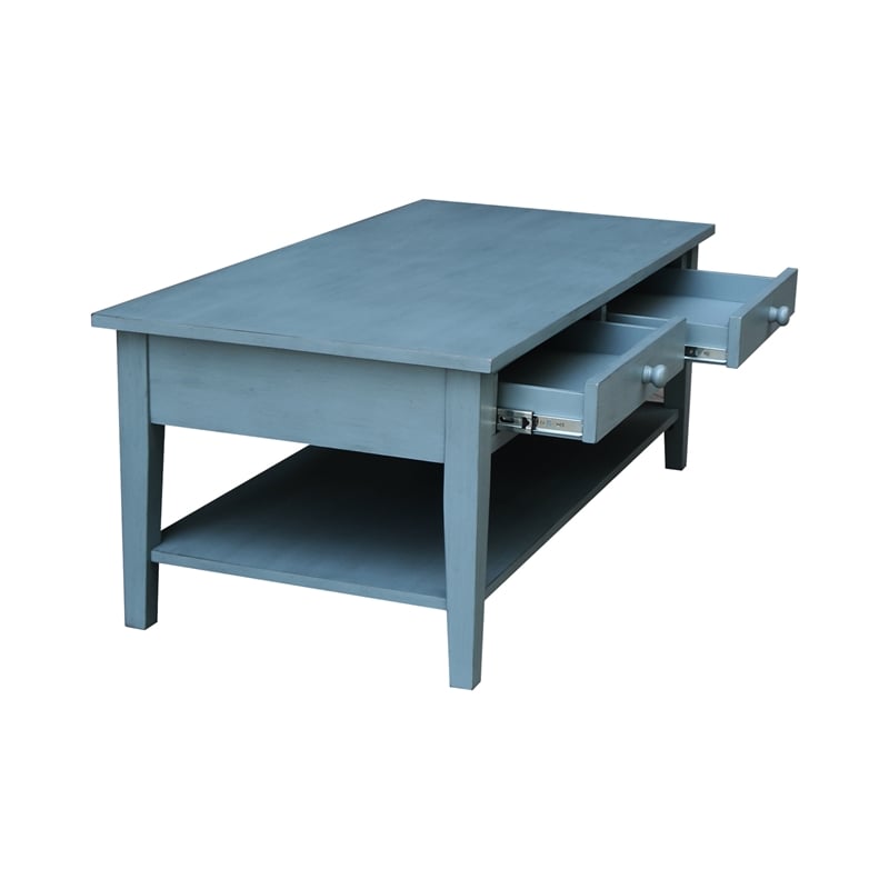 International Concepts Spencer Blue Wood Coffee Table