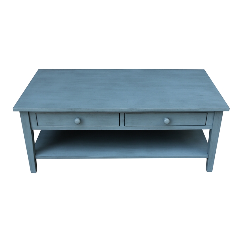 International Concepts Spencer Blue Wood Coffee Table