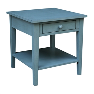 International Concepts Spencer Blue Wood End Table