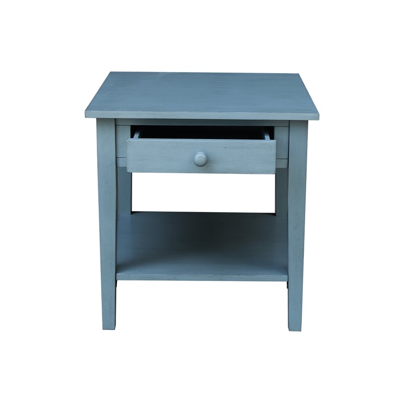 International Concepts Spencer Blue Wood End Table
