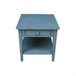 International Concepts Spencer Blue Wood End Table