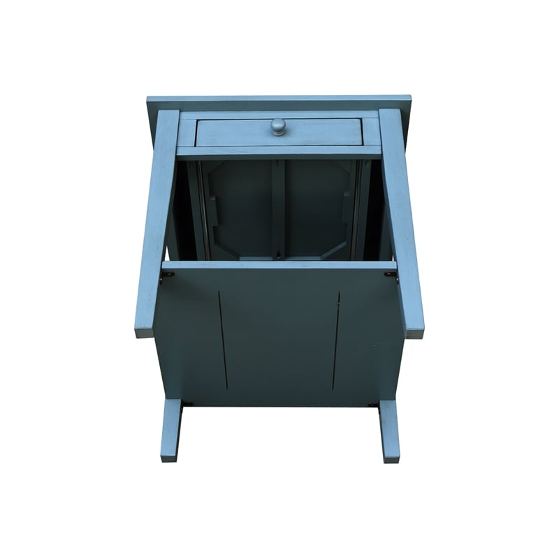 International Concepts Spencer Blue Wood End Table