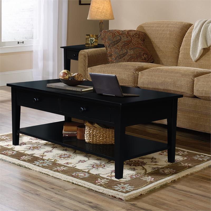 International Concepts Spencer Black Wood Coffee Table