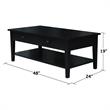 International Concepts Spencer Black Wood Coffee Table