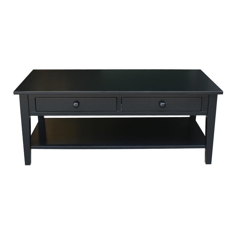 International Concepts Spencer Black Wood Coffee Table