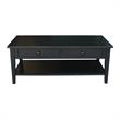 International Concepts Spencer Black Wood Coffee Table