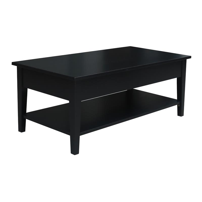 International Concepts Spencer Black Wood Coffee Table