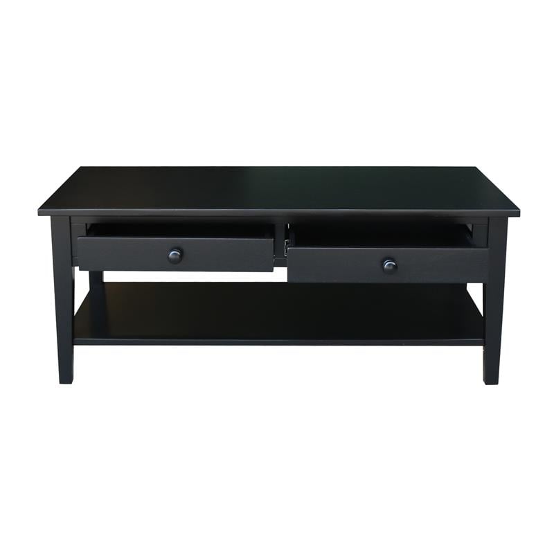International Concepts Spencer Black Wood Coffee Table