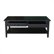 International Concepts Spencer Black Wood Coffee Table