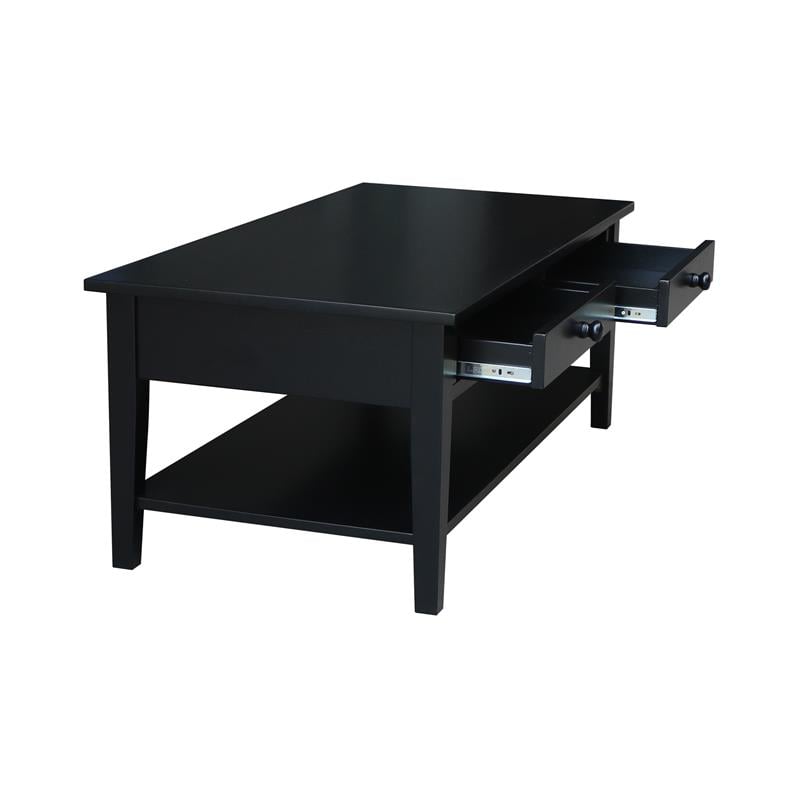 International Concepts Spencer Black Wood Coffee Table