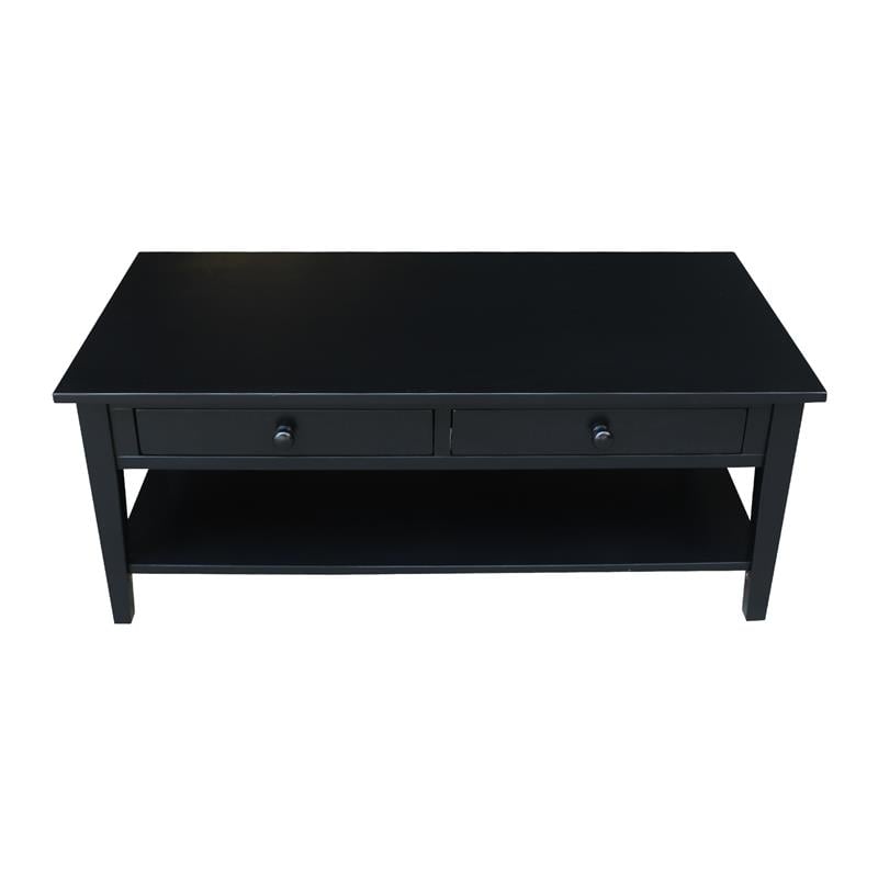 International Concepts Spencer Black Wood Coffee Table