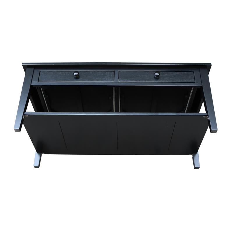 International Concepts Spencer Black Wood Coffee Table